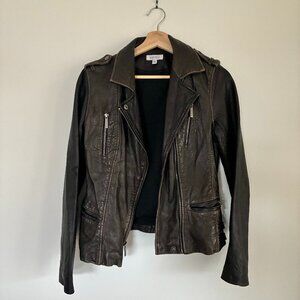 Barneys New York Leather Jacket Women's Size S